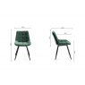 Signature Collection Tivoli Weathered Oak 4-6 Seater Table & 4 Seurat Green Velvet Chairs