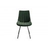 Signature Collection Tivoli Weathered Oak 6-8 Seater Table & 6 Fontana Green Velvet Chairs