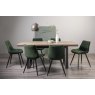 Signature Collection Tivoli Weathered Oak 6-8 Seater Table & 6 Seurat Green Velvet Chairs