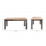 Premier Collection Oakham Scandi Oak 6-8 Seater Table - Dark Grey Legs & 6 Eriksen Grey Velvet Chairs