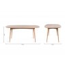 Premier Collection Dansk Scandi Oak 6 Seater Table & 6 Eriksen Grey Velvet Chairs