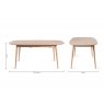 Premier Collection Dansk Scandi Oak 6-8 Seater Table & 6 Eriksen Grey Velvet Chairs