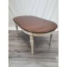 Premier Collection Hampstead Soft Grey & Walnut 6-8 Extension Table - Grade A1 - Ref #0010