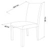 Premier Collection Parker Light Oak Square Back Chair - Silver Grey Fabric (Single) - Grade A2 - Ref #0101