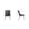 Gallery Collection Rothko - Black Faux Leather Chairs with Shiny Nickel Legs (Pair) - Grade A2 - Ref #0116
