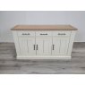 Signature Collection Chartreuse Aged Oak & Antique White 3 Door Sideboard - Grade A2 - Ref #0195