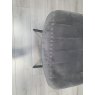 Gallery Collection Fontana - Grey Velvet Fabric Chairs with Black Legs (single) - Grade A2 - Ref #0231