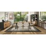 Signature Collection Emerson Rustic Oak & Peppercorn Console Table