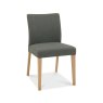 Premier Collection Bergen Oak Uph Chair - Cold Steel Fabric (Pair) #0244