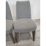 Premier Collection Cadell Aged Oak Upholstered Chair - Smoke Grey (Pair) - Grade A3 - Ref #0263