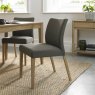 Premier Collection Bergen Oak Uph Chair - Black Gold Fabric (Single) - Grade A3 - Ref #0271
