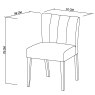 Premier Collection Turin Dark Oak Low Back Uph Chair - Gun Metal Velvet Fabric (Single)- Grade A3 - Ref #0276