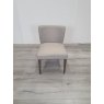 Premier Collection Turin Dark Oak Low Back Uph Chair - Pebble Grey Fabric (Single)- Grade A3 - Ref #0281