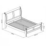 Signature Collection Chantilly White Panel Bedstead King 150cm - with straight side rails
