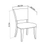 Signature Collection Rustic Oak Uph Chair - Dark Blue Velvet Fabric (Single) - Grade A3 - Ref #0302