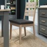 Premier Collection Oakham Scandi Oak Chair - Dark Grey Bonded Leather (Pair) - Grade A3 - Ref #0312