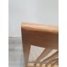 Premier Collection Bergen Oak Slat Back Chair - Grey Bonded Leather (Single) - Grade A2 - Ref #0313