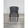 Gallery Collection Cezanne - Dark Grey Faux Leather Chair with Black Legs (Single) - Grade A3 - Ref #0315