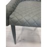 Gallery Collection Cezanne - Dark Grey Faux Leather Chair with Black Legs (Single) - Grade A3 - Ref #0315