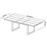 Signature Collection Tivoli Weathered Oak 6-8 Dining Table - Grade A3 - Ref #0317