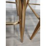 Gallery Collection Cezanne - Dark Grey Faux Leather Bar Stools with Gold Legs (Pair) - Grade A3 - Ref #0319
