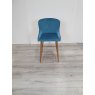 Gallery Collection Cezanne - Petrol Blue Velvet Fabric Bar Stools with Gold Legs (Single) - Grade A3 - Ref #0324