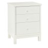 Gallery Collection Atlanta White 3 Drawer Nightstand - Grade A3 - Ref #0379