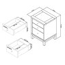 Gallery Collection Atlanta White 3 Drawer Nightstand - Grade A3 - Ref #0379
