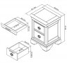 Signature Collection Chantilly White 2 Drawer Nightstand (Pair) - Grade A3 - Ref #0410