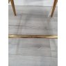 Gallery Collection Cezanne - Dark Grey Faux Leather Bar Stool with Gold Legs (Single) - Grade A2 - Ref #0383