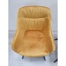 Gallery Collection Dali - Mustard Velvet Fabric Chairs with Black Legs (Pair) - Grade A2 - Ref #0415
