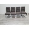 Signature Collection Indus Uph Cantilever Chairs - Dark Grey Fabric (Pair) - Grade A2 - Ref #0399