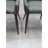 Gallery Collection Cezanne - Dark Grey Faux Leather Chairs with Black Legs (2 x Pair) - Grade A2 - Ref #0403