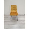 Gallery Collection Mondrian - Mustard Velvet Fabric Chairs with Black Legs (Single) - Grade A2 - Ref #0417