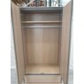 Premier Collection Brunel Scandi Oak & Dark Grey Double Wardrobe - Grade A2 - Ref #0434