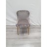 Gallery Collection Cezanne - Grey Velvet Fabric Chairs with Gold Legs (Single) - Grade A2 - Ref #0444