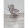 Gallery Collection Cezanne - Grey Velvet Fabric Chairs with Gold Legs (Single) - Grade A2 - Ref #0444