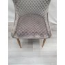 Gallery Collection Cezanne - Grey Velvet Fabric Chairs with Gold Legs (Single) - Grade A2 - Ref #0444