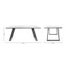 Gallery Collection Hirst Grey Painted Tempered Glass 6 Seater Dining Table with Grey Base - Grade A2 - Ref #0456