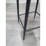 Gallery Collection Cezanne - Dark Grey Faux Leather Bar Stools with Black Legs (Single) - Grade A3 - Ref #0478