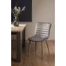 Gallery Collection Eriksen - Grey Velvet Fabric Chairs with Oak Effect Legs (Single) - Grade A2 - Ref #0062