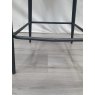 Gallery Collection Cezanne - Grey Velvet Fabric Bar Stool with Black Legs (Single) - Grade A3 - Ref #0485