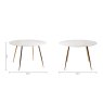 Gallery Collection Francesca White Marble Effect Tempered Glass 4 seater Dining Table with Gold Legs - Grade A3 - Ref #0486