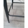 Gallery Collection Cezanne - Dark Grey Faux Leather Bar Stools with Black Legs (Single) - Grade A3 - Ref #0488