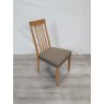 Premier Collection Bergen Oak Slat Back Chair - Black Gold Fabric (Single) - Grade A2 - Ref #0501