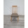 Premier Collection Bergen Oak Slat Back Chair - Black Gold Fabric (Single) - Grade A2 - Ref #0501
