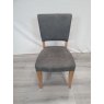 Signature Collection Rustic Oak Uph Chair - Dark Grey Fabric (Single) - Grade A2 - Ref #0509
