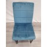 Gallery Collection Lewis - Petrol Blue Velvet Fabric Chair with Black Frame (Single) - Grade A3 - Ref #0536