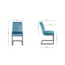 Gallery Collection Lewis - Petrol Blue Velvet Fabric Chair with Black Frame (Single) - Grade A3 - Ref #0536