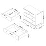 Premier Collection Ashby White 2+2 Drawer Chest - Grade A3 - Ref #0542